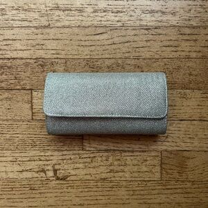 SHEIN Sparkling Silver Clutch